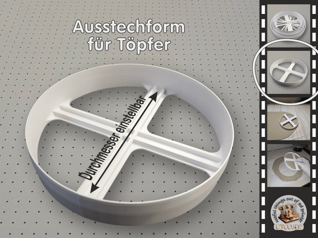 Anpassbarer Ausstecher, Durchmesser & Höhe wählbar