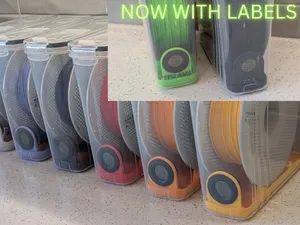 Dry filament spool container desiccant hygrometer