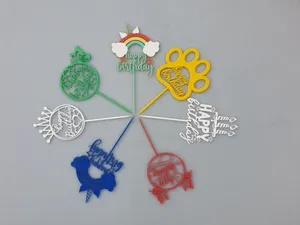 Happy Birthday Cake Topper Bundle_8pcs