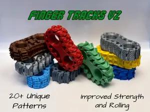 Finger Treads Fidget Track V2 - PATTERNS!
