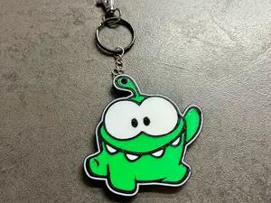 adorable Om Nom inspired keychain