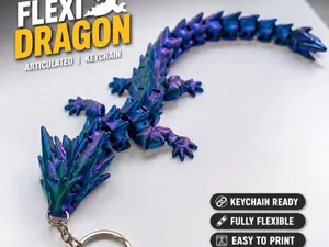 Articulated Flexi Dragon|Keychain |Dragon Toy