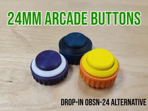 24mm Arcade Buttons (OBSN-24 drop-in alternative)