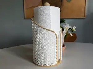 Paper Towel Holder - Rattan Cane Webbing