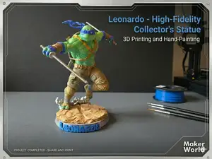 Leonardo Tartarughe Ninja - Statua da Collezione