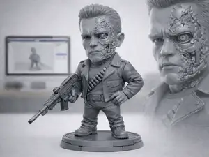 T-800 ICONICO – Il Guardiano | Statua Chibi 3D