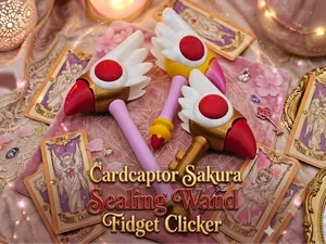Cardcaptor Sakura Sealing Wand Fidget Clicker Toy
