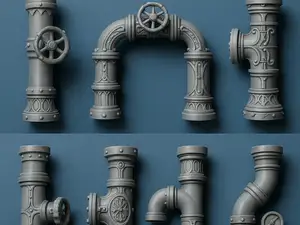 Decorative Steampunk Pipe Pack