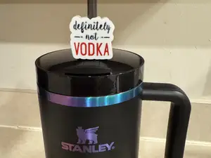 Definitely Not Vodka Stanley Cup Straw Topper