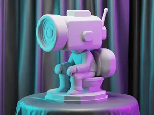 Skibidi Toilet Camera Man Chibi Figure