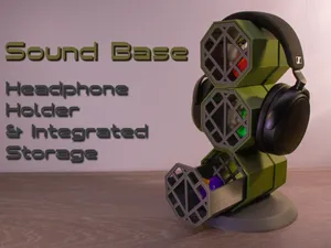 Sound Base - Headphone Holder & Integrated Storage