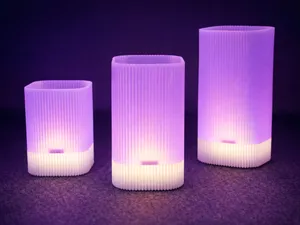 Ribbed Glow Lamp Set