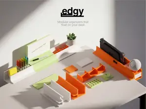 edgy — Modular organizers that float on your desk