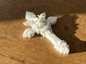 Baroque Angel Relief Cross Magnet