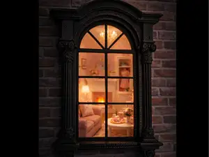 Victorian Dollhouse Window – Night Glow Edition