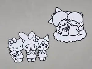 Little Twin Stars Hello Kitty Coloring