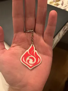 Genshin Impact Pyro Element Keychain