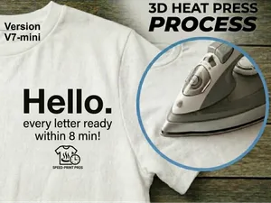 T-shirt print - your own text. V-7mini
