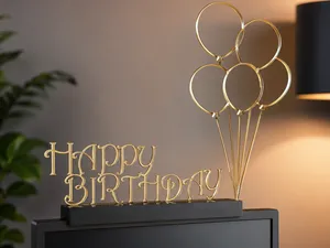 Happy Birthday Monitor Topper Bildschirm Deko
