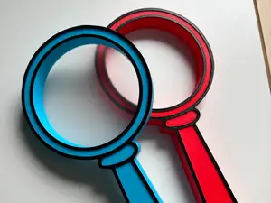 Vergrootglas met zoekprenten