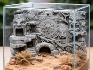 3D Rückwand Atzteken Tiki
