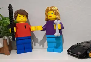 Brick minifig hair