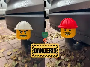 Brick Worker Head Trailer Hitch Cover