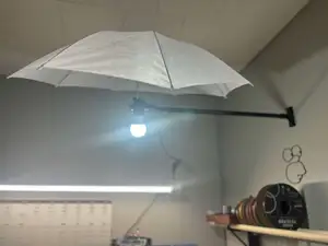 Pole light wall mount