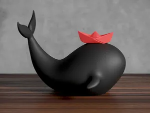 Sailing Whale – Playful Ocean-Inspired Sculpture