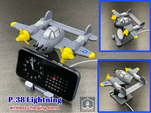 Cute P-38Lightning iphone Wireless Charging Stand