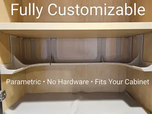 Cabinet Hanging Shelf – Customizable - No Hardware