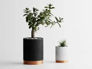 Plant Pot 2 Color ZigZag