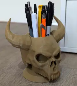 Demon skull Pen holder