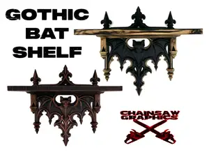 Gothic Bat wall mounted shelf