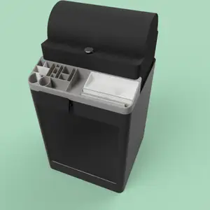 Top Tool Storage for Bambu Printers P1S and P1P - features phone/tablet dock. Also Fits X Series X1C