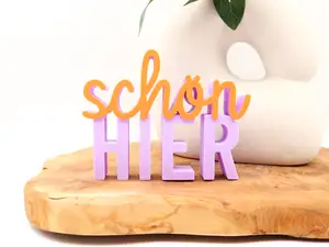 Deko Schriftzug 3d Schön hier moderne Deko