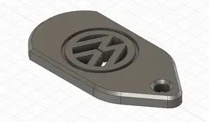 Volkswagen keychain dogtag