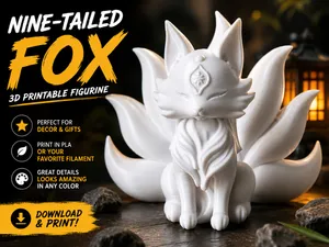 Cute Nine-Tailed Fox Figurine