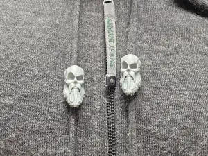 skull beard drawstring beads - hoodies