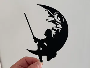 Wall Art - Moon and Dark Vador