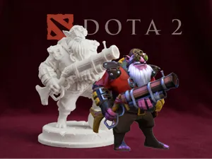 Sniper 3D Model - Dota 2 Hero