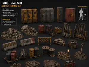 24 piece area terrain set for mining sites delvin