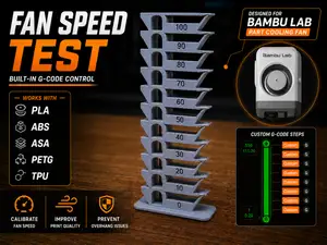 Printer Fan Speed Calibration Tower (0–100%)