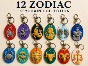 Zodiac Keychain Collection | 12 Zodiac Signs