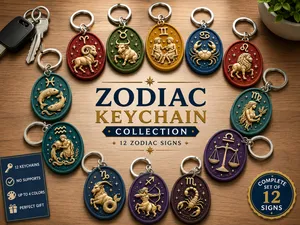 Zodiac Keychain Collection | 12 Zodiac Signs