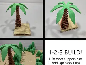 Sand tile with palm tree (OpenLOCK system)