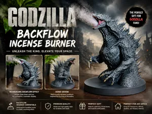 Godzilla Backflow Incense Burner Smoke Effect