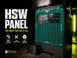 HSW Panel For X2D with window - Riser by Sanja 3D
