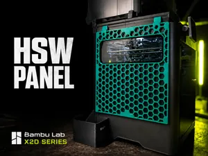 HSW Panel For X2D with window - Riser by Sanja 3D