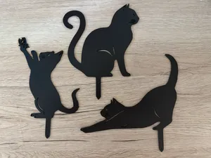 3x Katzen Deko für den Garten